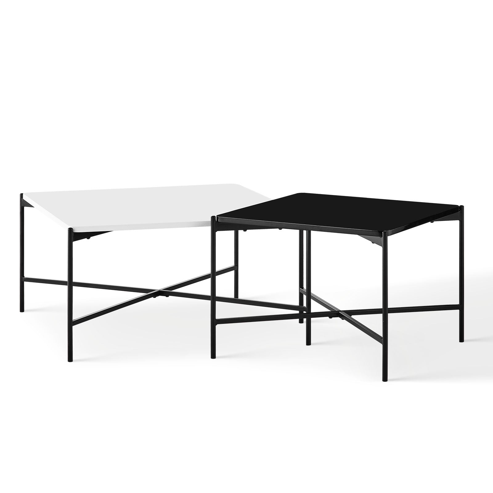 Arol 2 - Piece High Gloss Square Nesting Coffee Table Set - Clipop Furniture