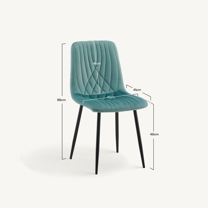 Cardoso Velvet Dining Chair - Clipop Furniture