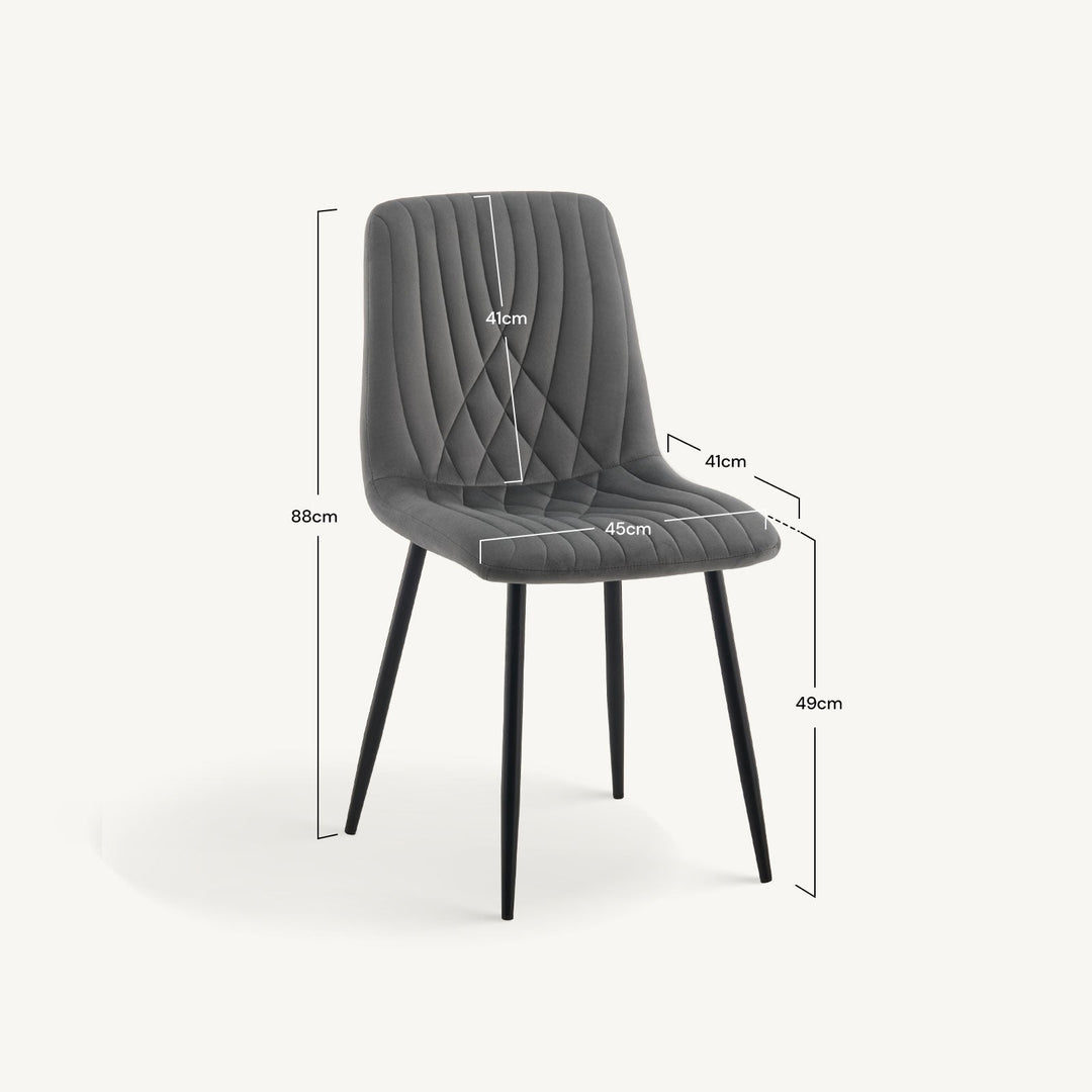Cardoso Velvet Dining Chair - Clipop Furniture