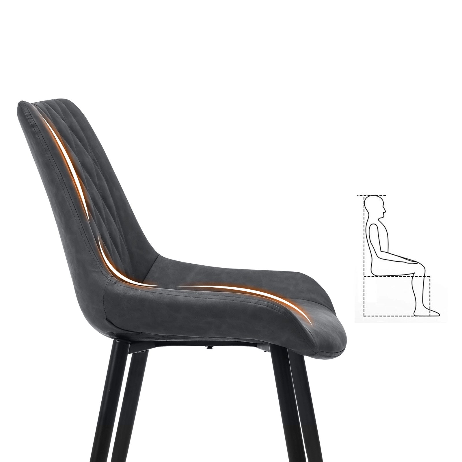 Carl Dining Chair Ergonomic Design