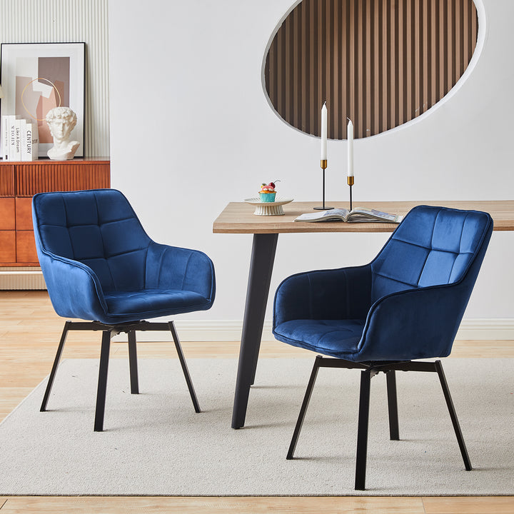 Danyl Velvet Swivel Dining Chair