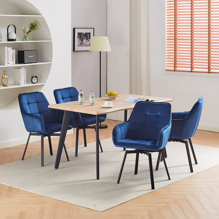Danyl Velvet Swivel Dining Chair