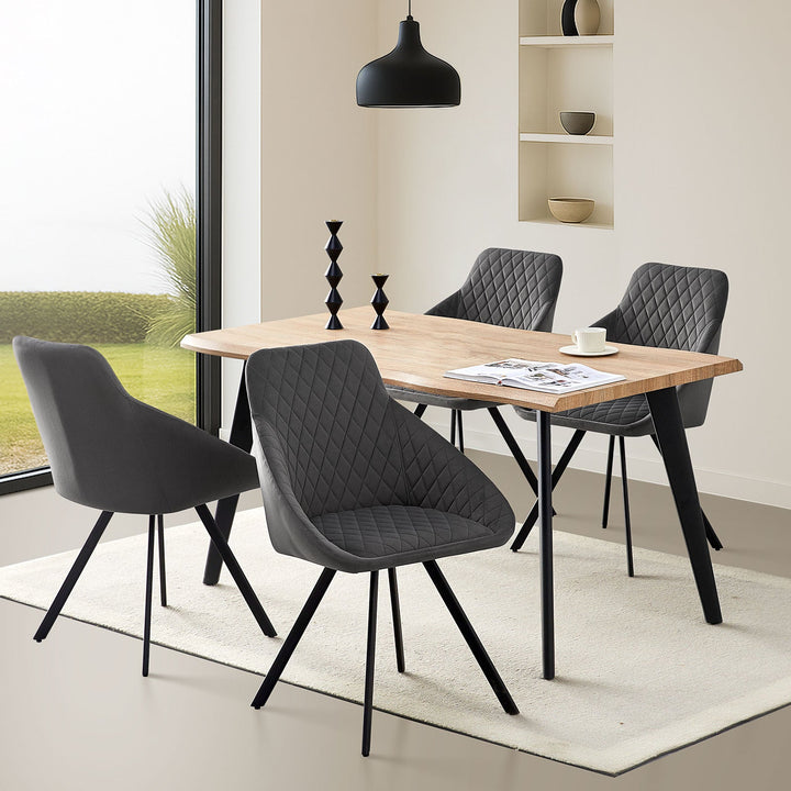 Deluna Velvet Dining Chair - Clipop Furniture
