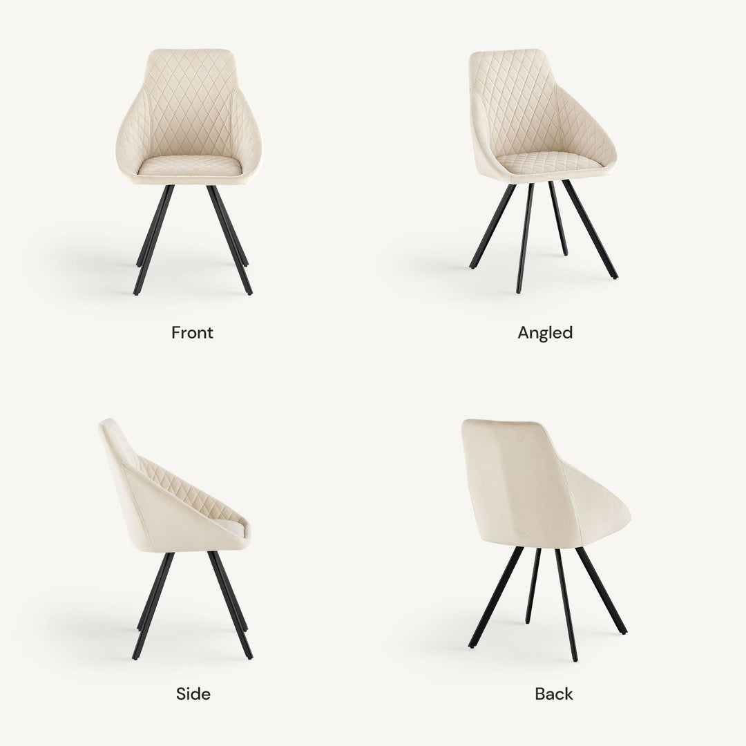 Deluna Velvet Dining Chair - Clipop Furniture