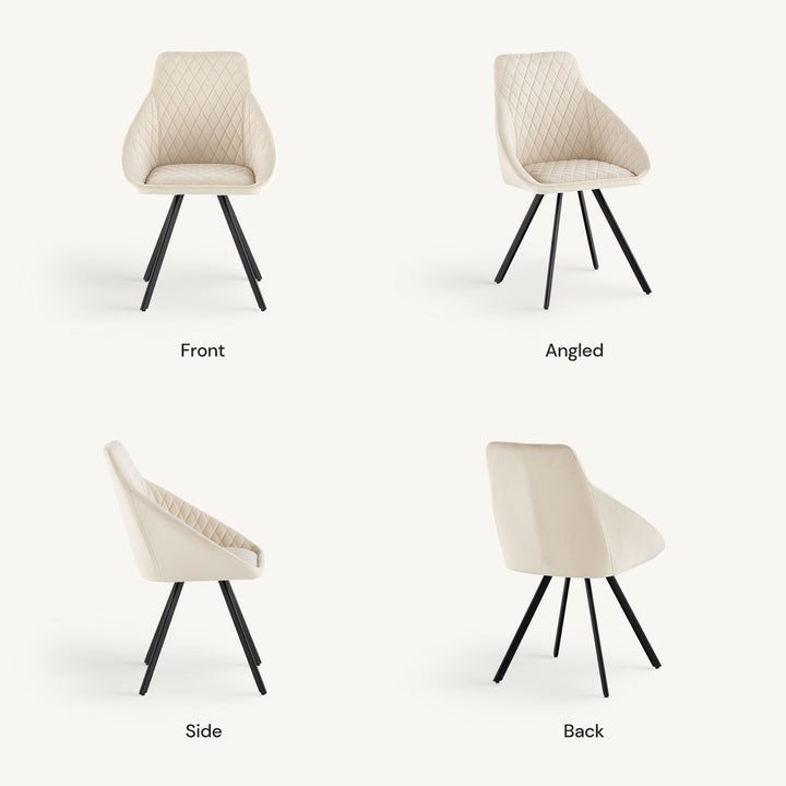 Deluna Velvet Dining Chair - Clipop Furniture