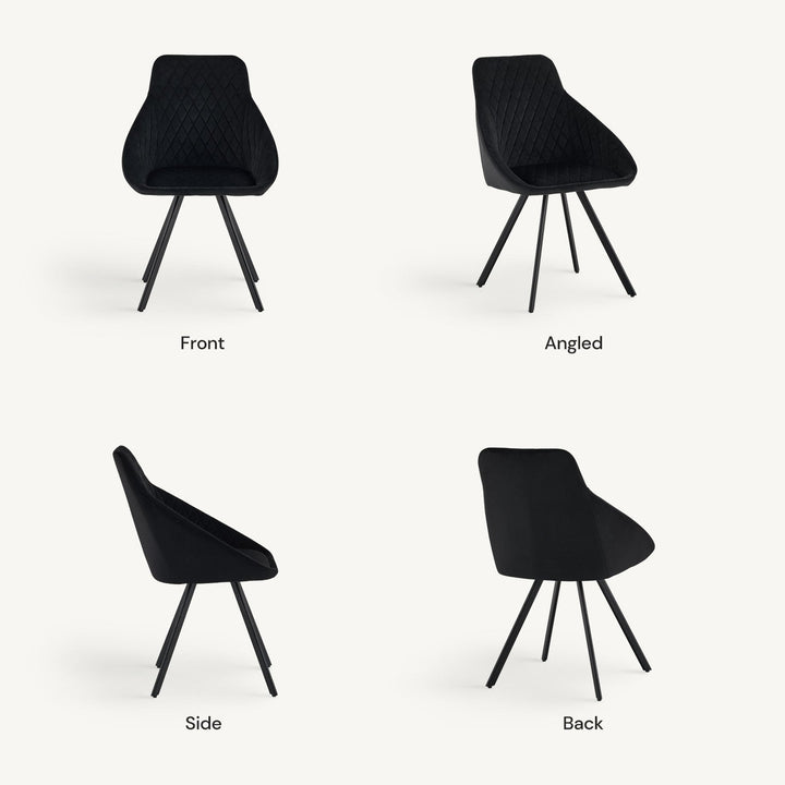Deluna Velvet Dining Chair - Clipop Furniture