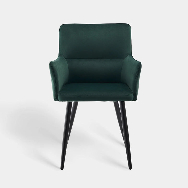 Ebern Velvet Armchairs in Green 6