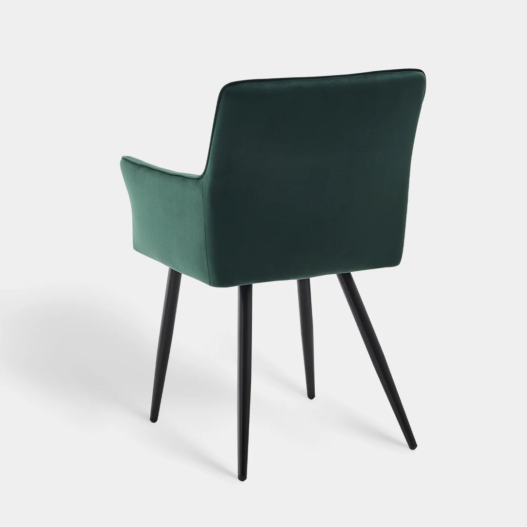 Ebern Velvet Armchairs in Green 7