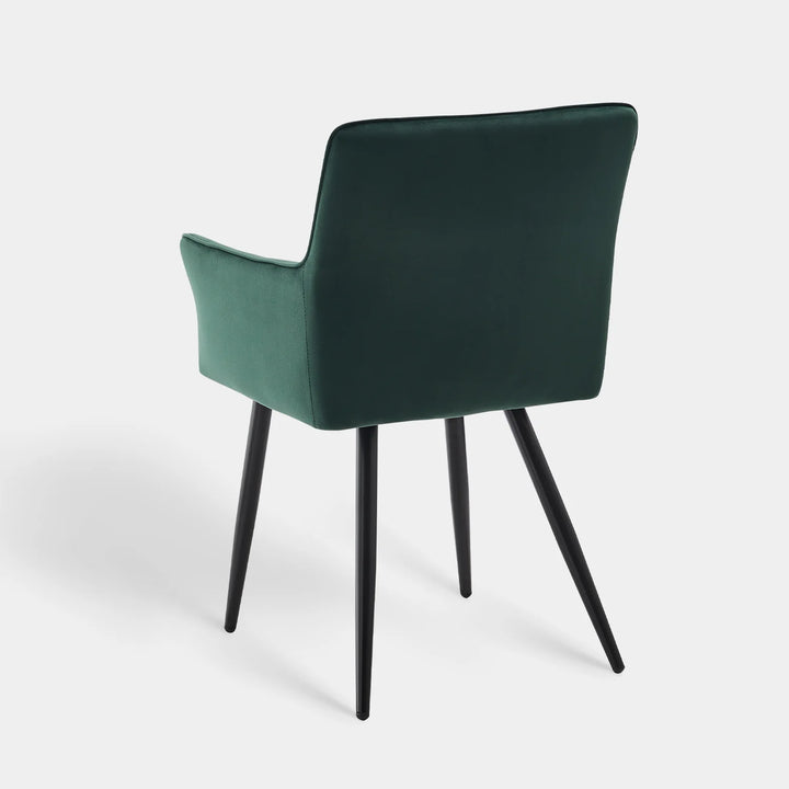 Ebern Velvet Armchairs in Green 7