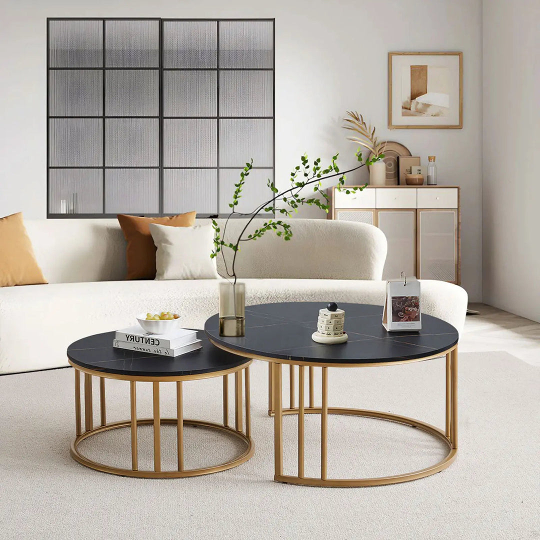 Lepore Marble Nesting Coffee Table Set - Clipop Furniture