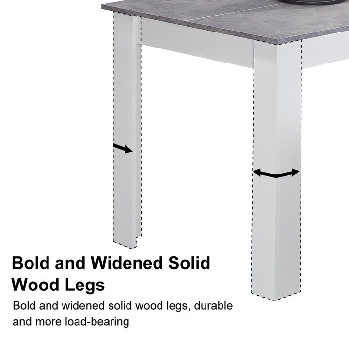 Bruce Modern Rectangle Grey Kitchen Dining Table for 4 6 Seater | CLIPOP