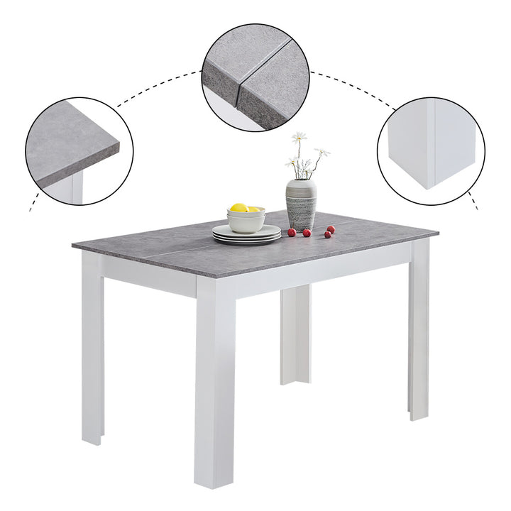 Bruce Modern Rectangle Grey Kitchen Dining Table for 4 6 Seater | CLIPOP