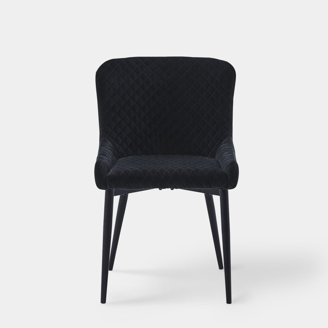 Dundas Retro Velvet Side Dining Chairs for Kitchen Lounge | CLIPOP