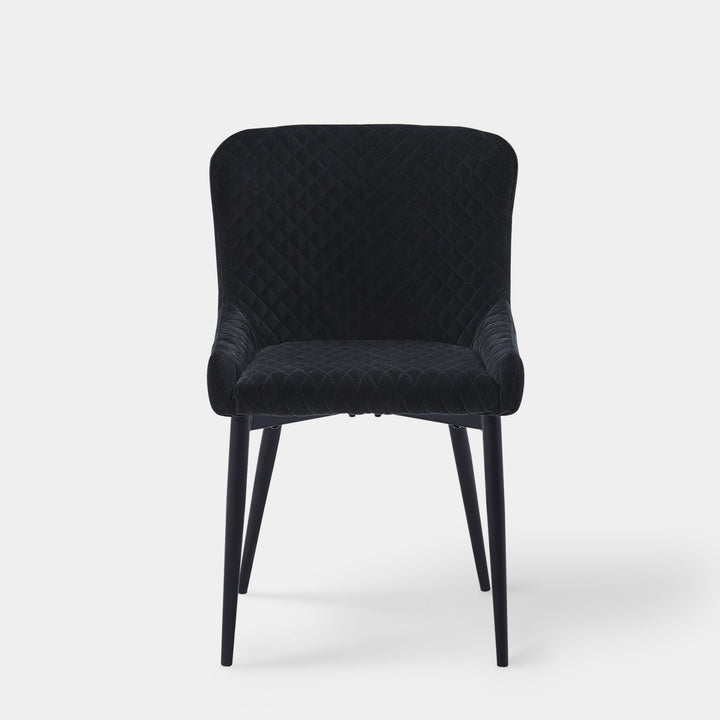 Dundas Retro Velvet Side Dining Chairs for Kitchen Lounge | CLIPOP
