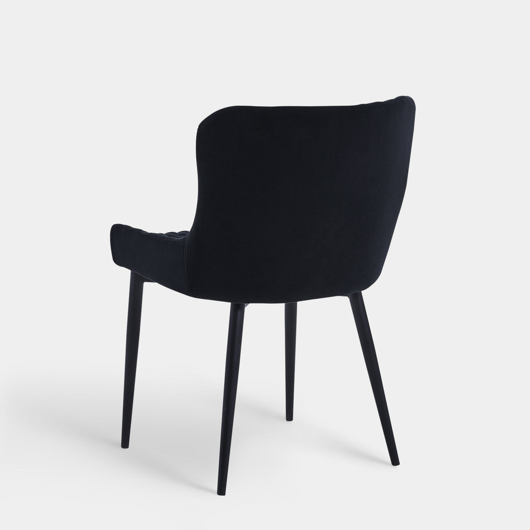 Dundas Retro Velvet Side Dining Chairs for Kitchen Lounge | CLIPOP