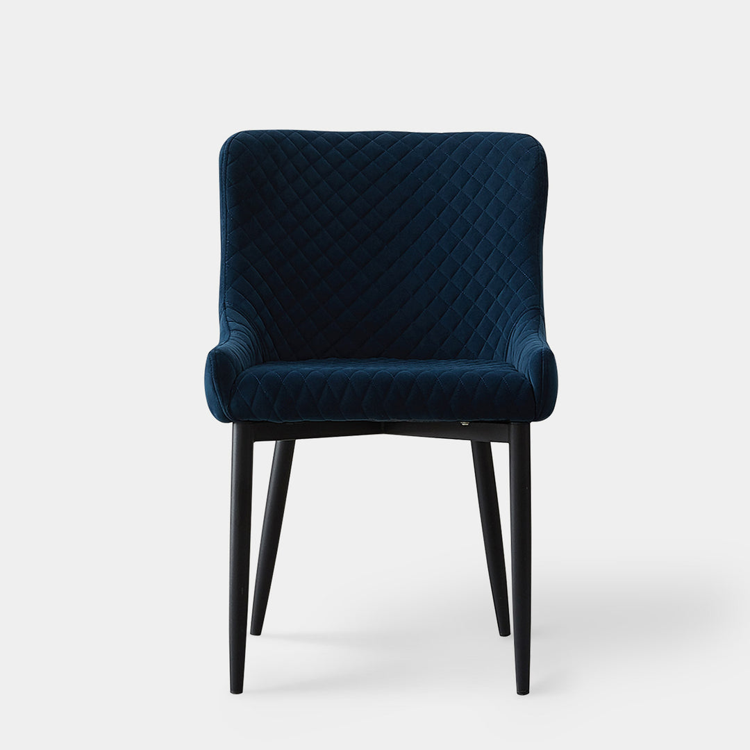 Dundas Retro Velvet Side Dining Chairs for Kitchen Lounge | CLIPOP