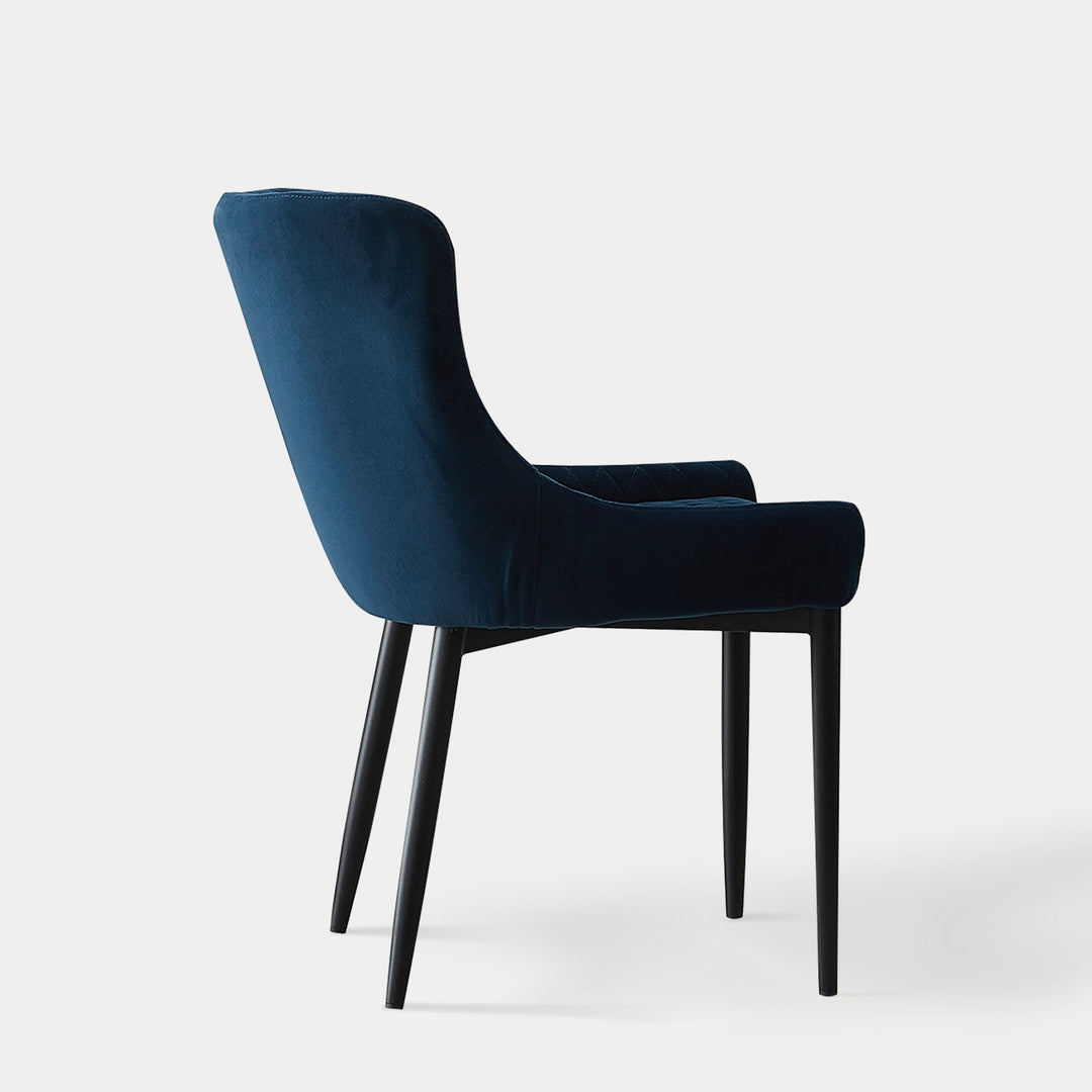 Dundas Retro Velvet Side Dining Chairs for Kitchen Lounge | CLIPOP