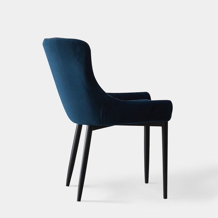 Dundas Retro Velvet Side Dining Chairs for Kitchen Lounge | CLIPOP