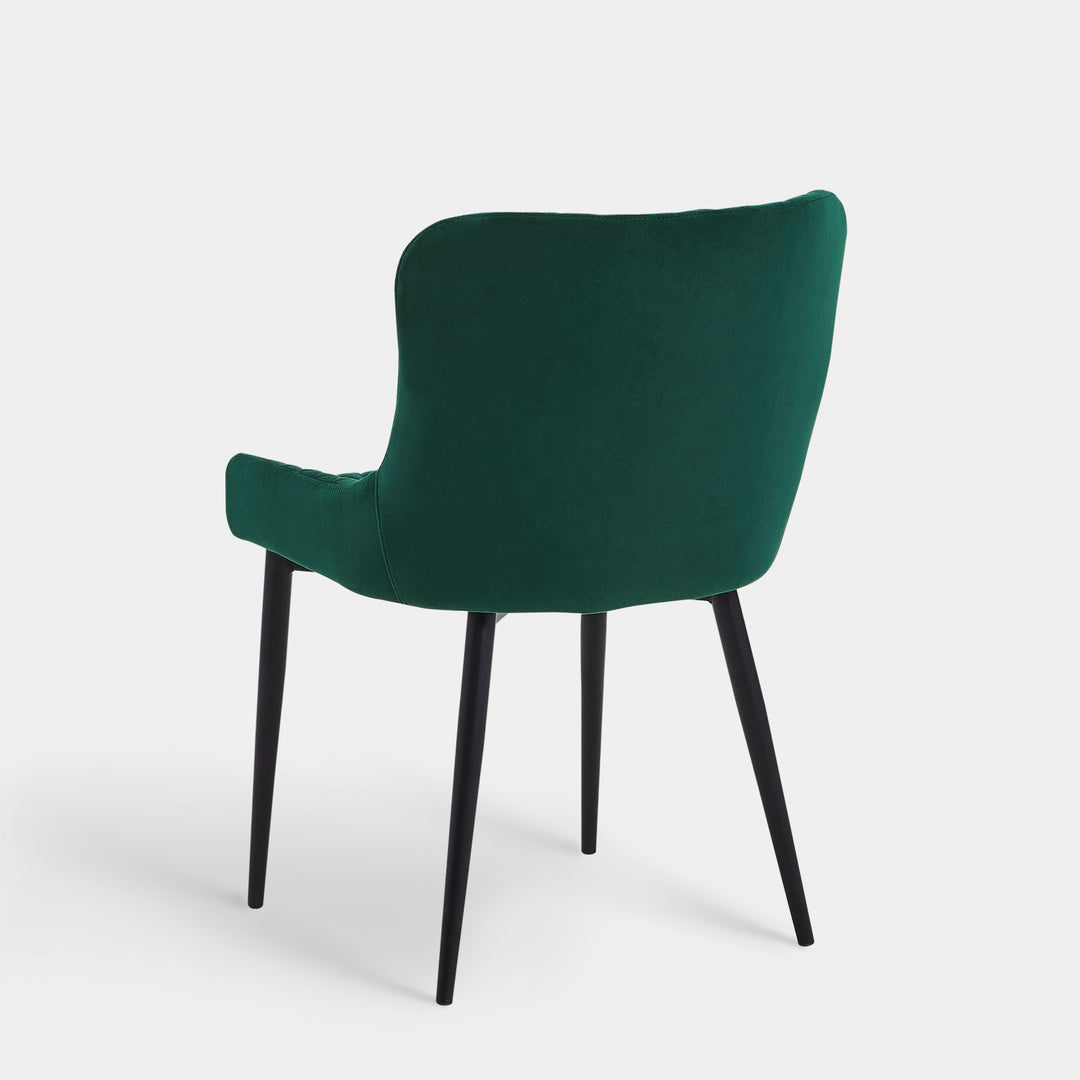 Dundas Retro Velvet Side Dining Chairs for Kitchen Lounge | CLIPOP
