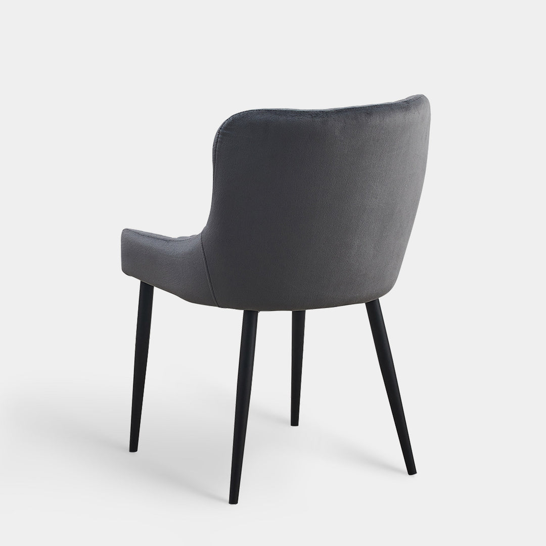 Dundas Retro Velvet Side Dining Chairs for Kitchen Lounge | CLIPOP