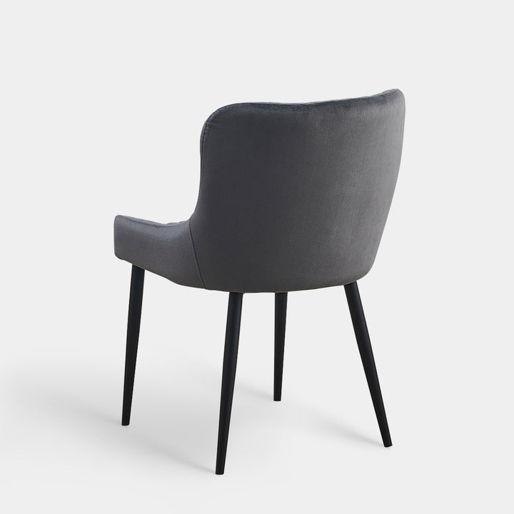 Dundas Retro Velvet Side Dining Chairs for Kitchen Lounge | CLIPOP
