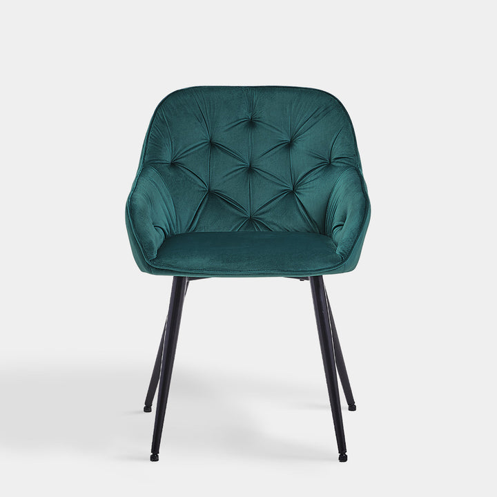 Garvies Velvet Tufted Dining Chairs Upholstered Seat | CLIPOP