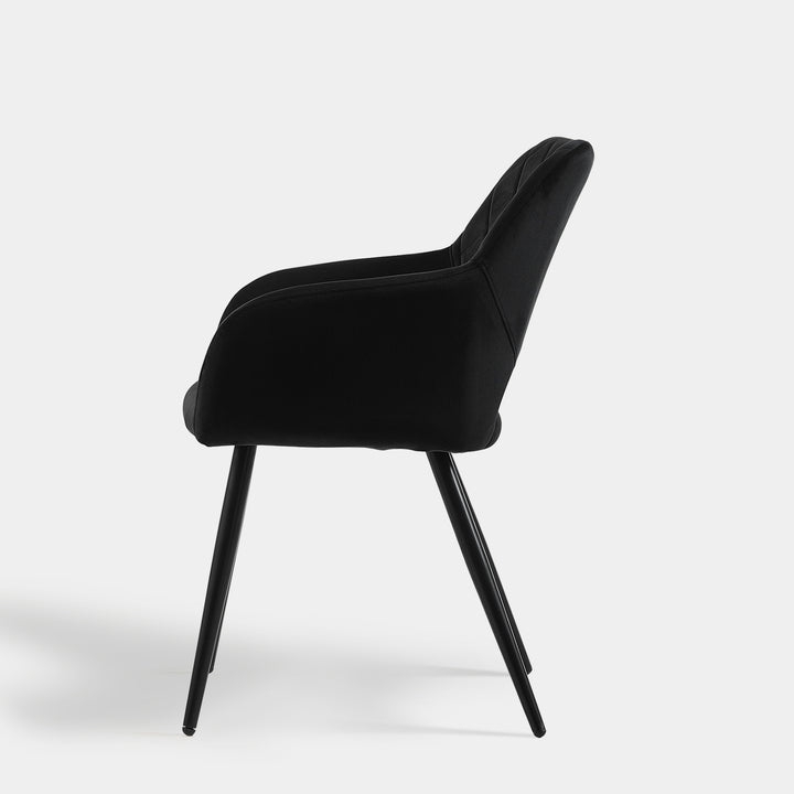 Set of 2 Kieran Modern Velvet Upholstered Dining Chair for Kitchen | CLIPOP