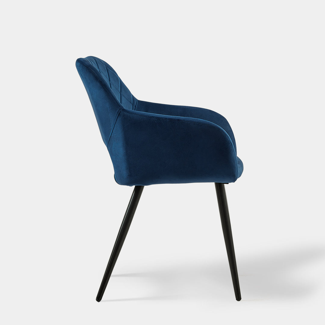 Set of 2 Kieran Modern Velvet Upholstered Dining Chair for Kitchen | CLIPOP