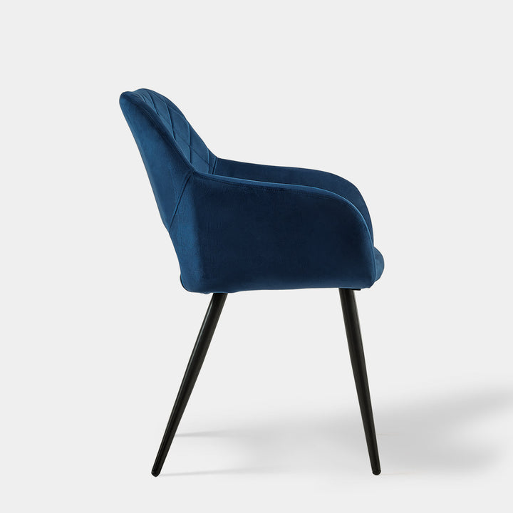 Set of 2 Kieran Modern Velvet Upholstered Dining Chair for Kitchen | CLIPOP