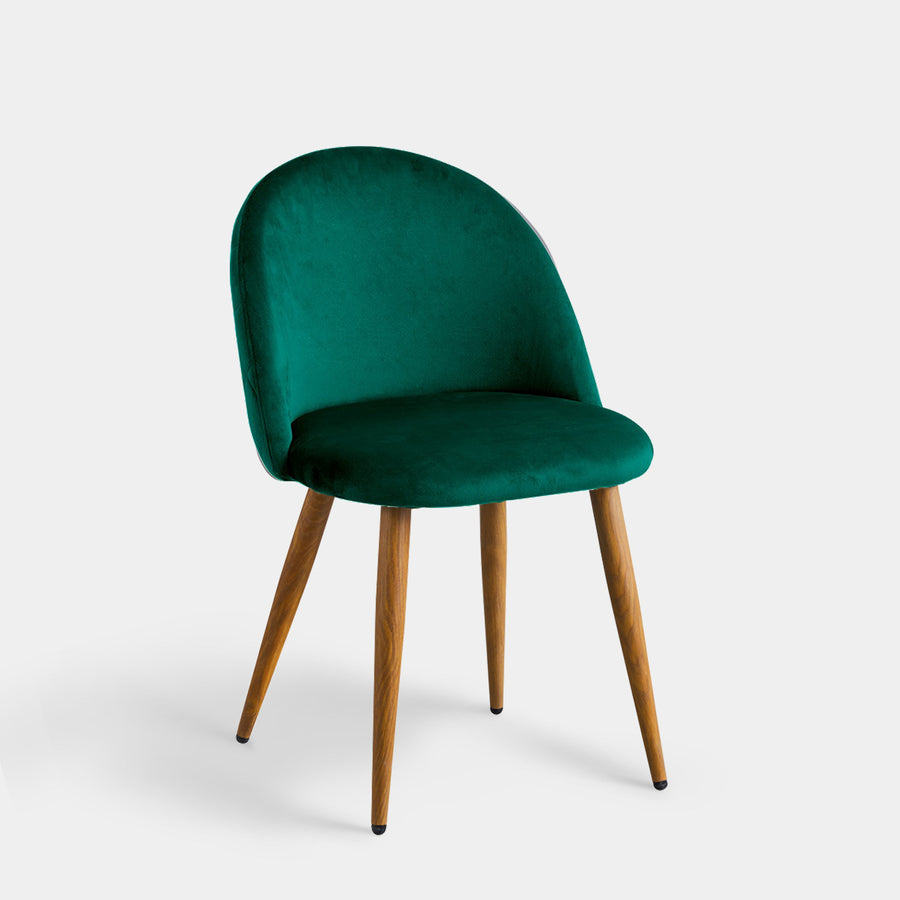 Shiloh Set of 2 Modern Velvet Kitchen Dining Room Chairs | CLIPOP