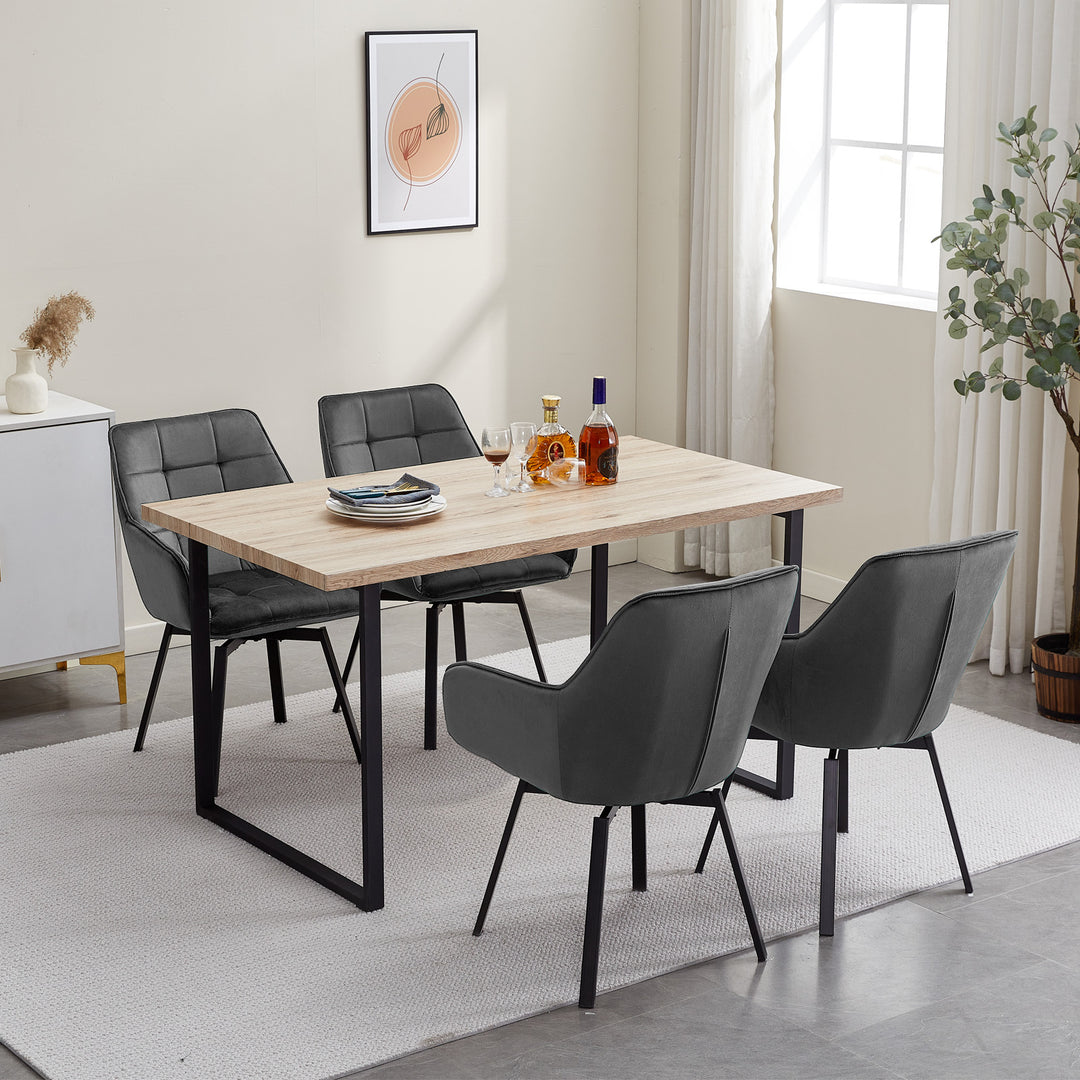 Danyl Velvet Swivel Dining Chair