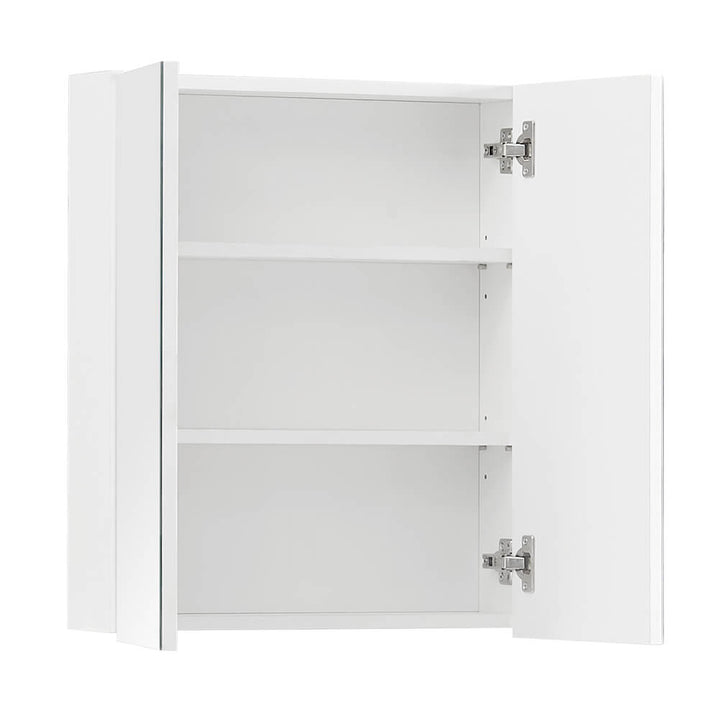 White Wall Mirror Cabinet Bathroom 2 Door | CLIPOP
