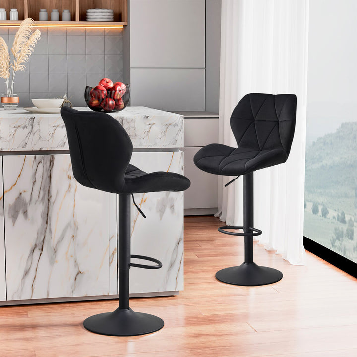 Dexter Bar Stools [Velvet] [Set of 2]