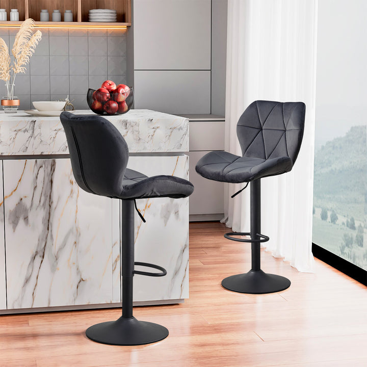 Dexter Bar Stools [Velvet] [Set of 2]