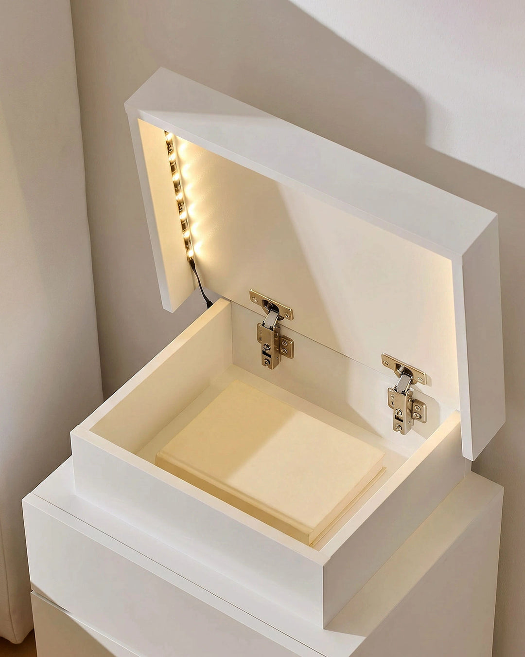 Kumar Bedside Table with RGB Lighting & Charging [2 Drawers]