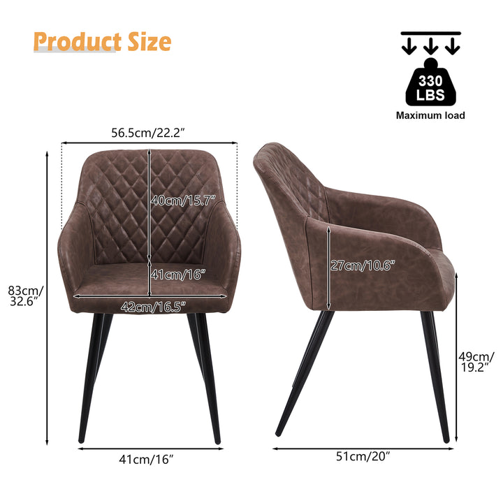 Moree Chairs [PU Leather] [Set of 2]