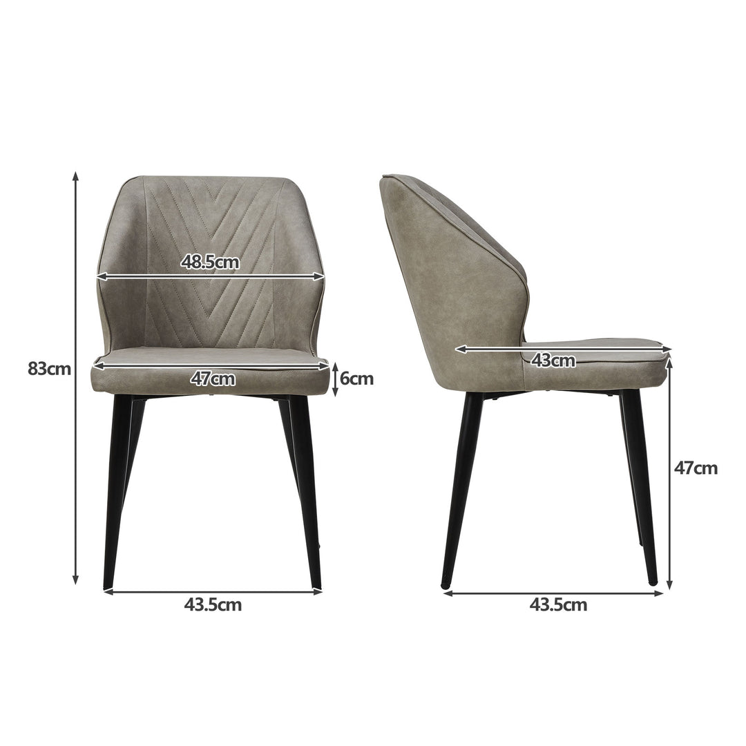 Daviyon Dining Chairs [PU Leather] [Set of 2]