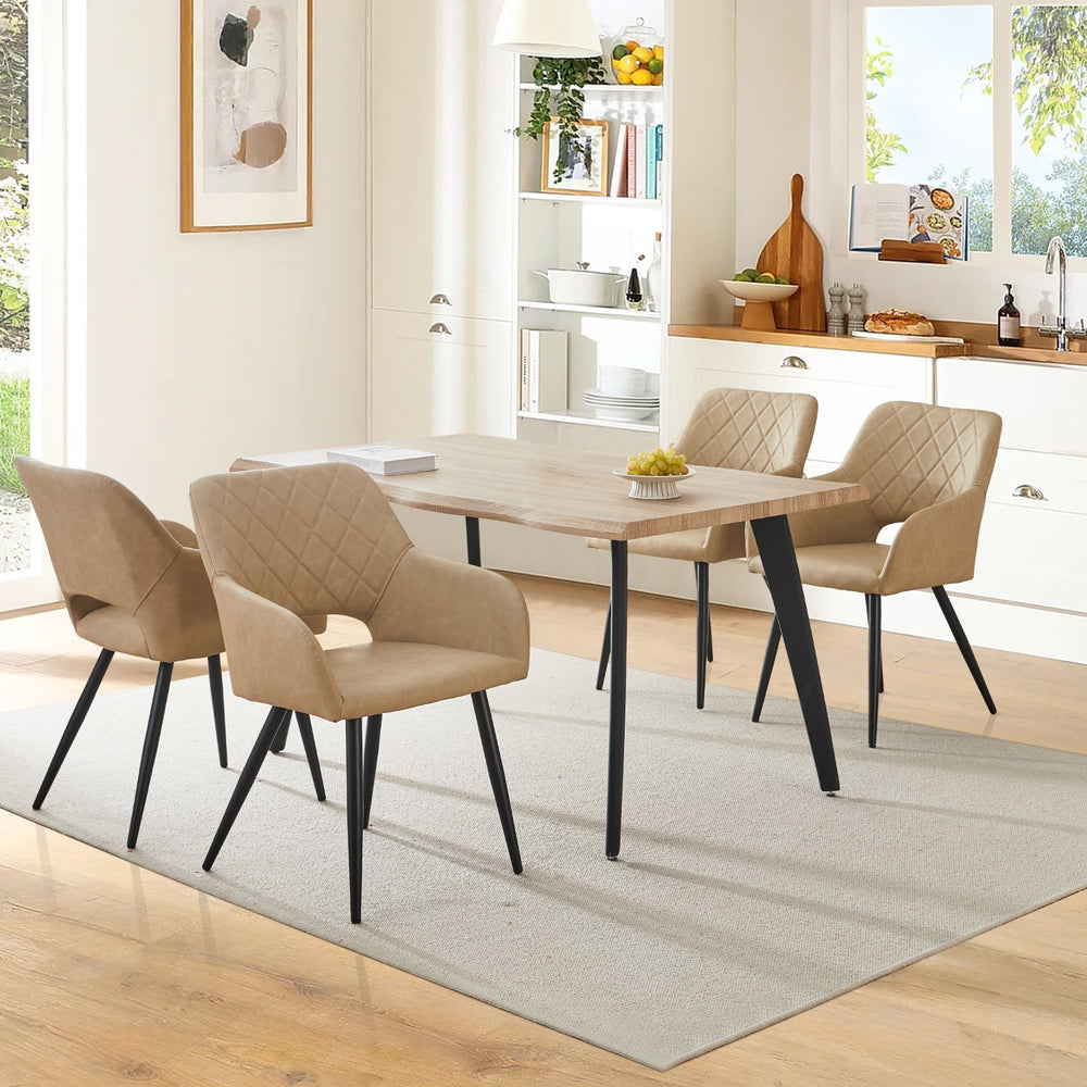 Kieran Dining Chairs [Set of 2] [PU Leather] - Clipop Furniture
