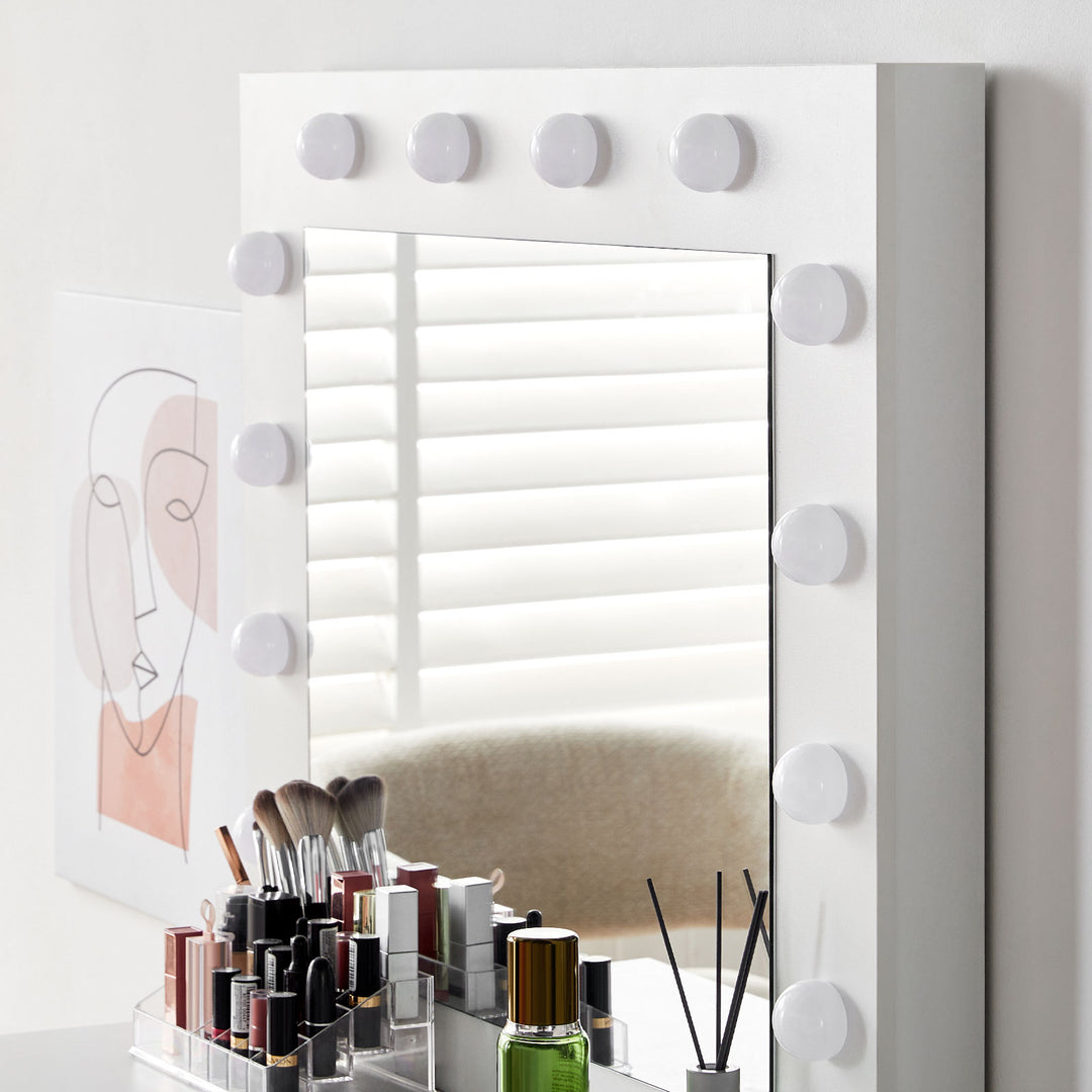 Hollywood White Dressing Table Set