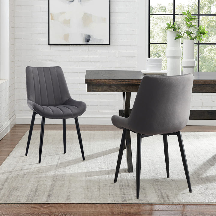 Clair Dining Chairs [Set of 2] [Velvet]