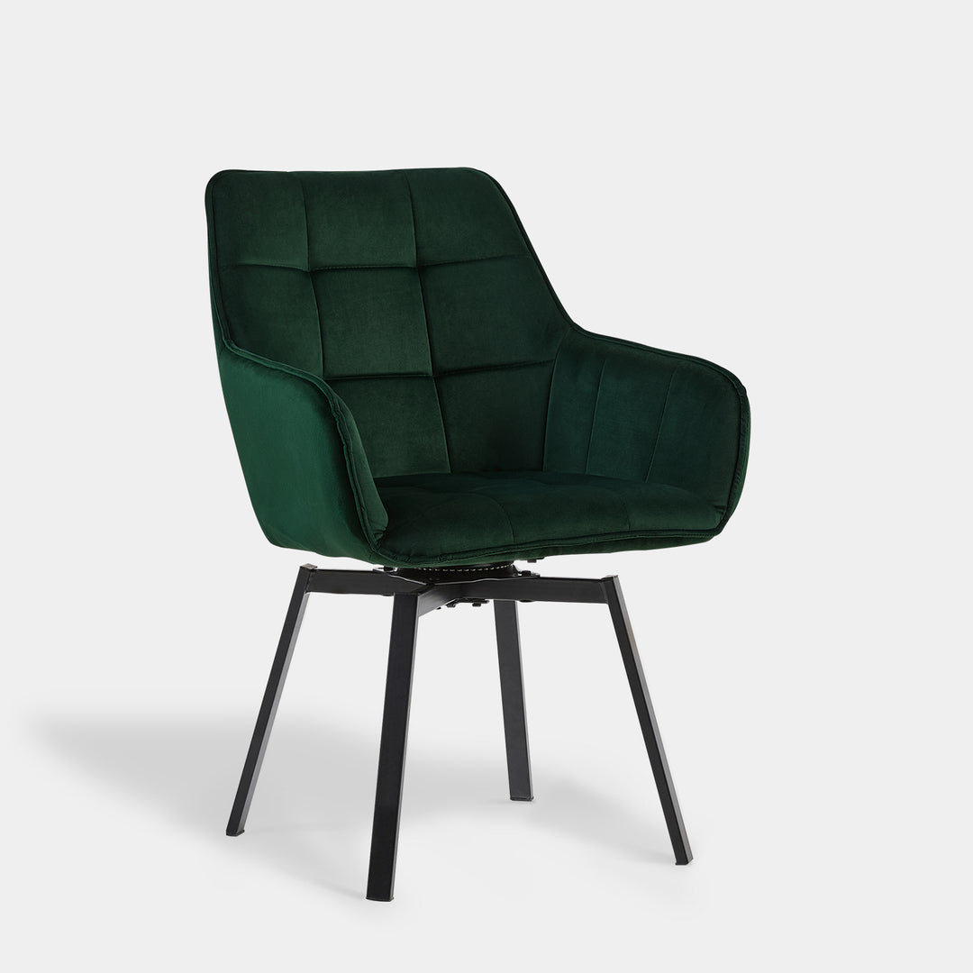 Danyl Swivel Dining Chairs[Set of 2] [Velvet]