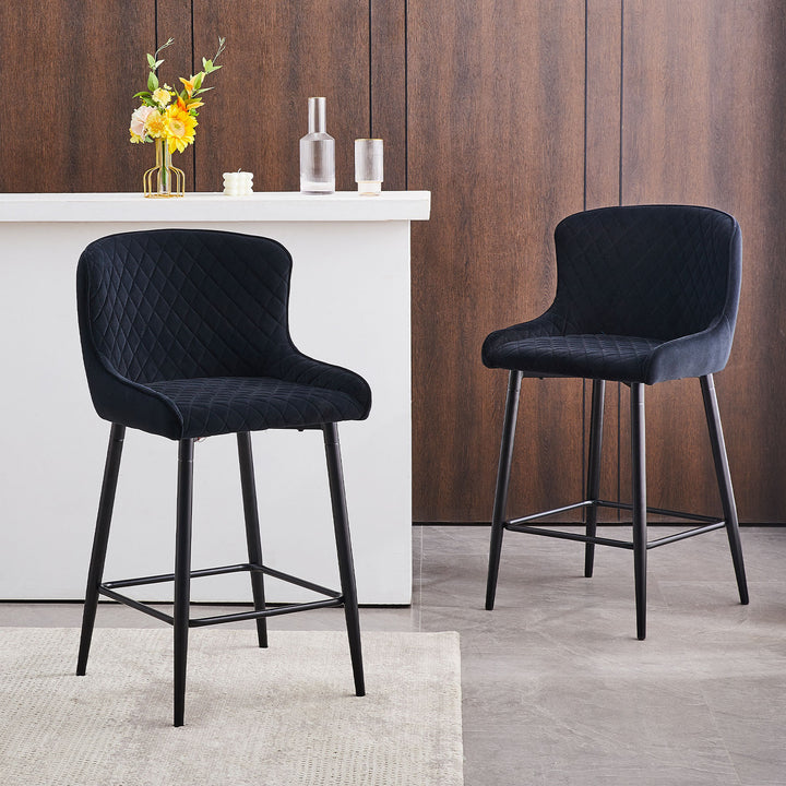 Dundas Bar Stools [Set of 2] [Velvet] [65cm]