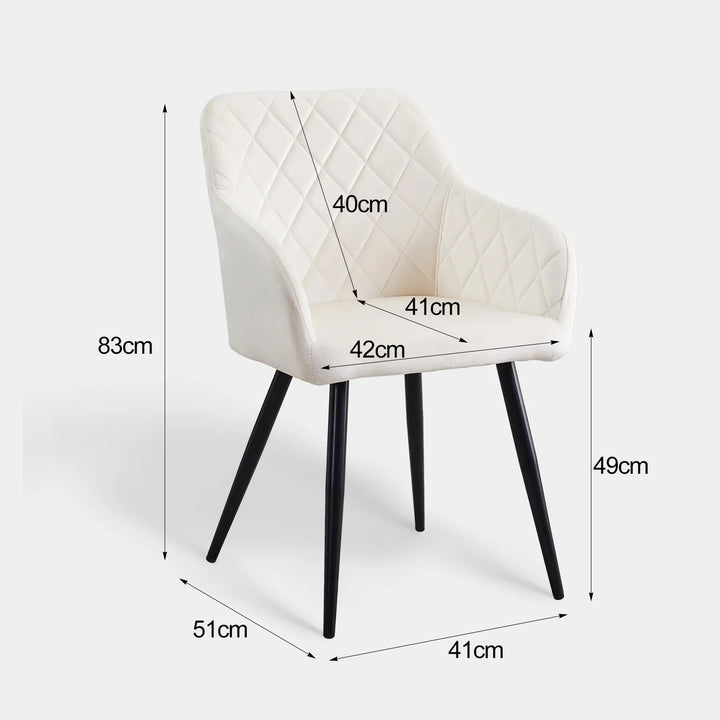 Moree Dining Chairs [Velvet] [Set of 2]