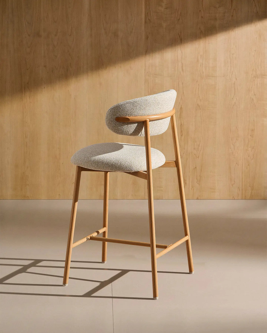 Rowan Oak Bar Stool rear side view