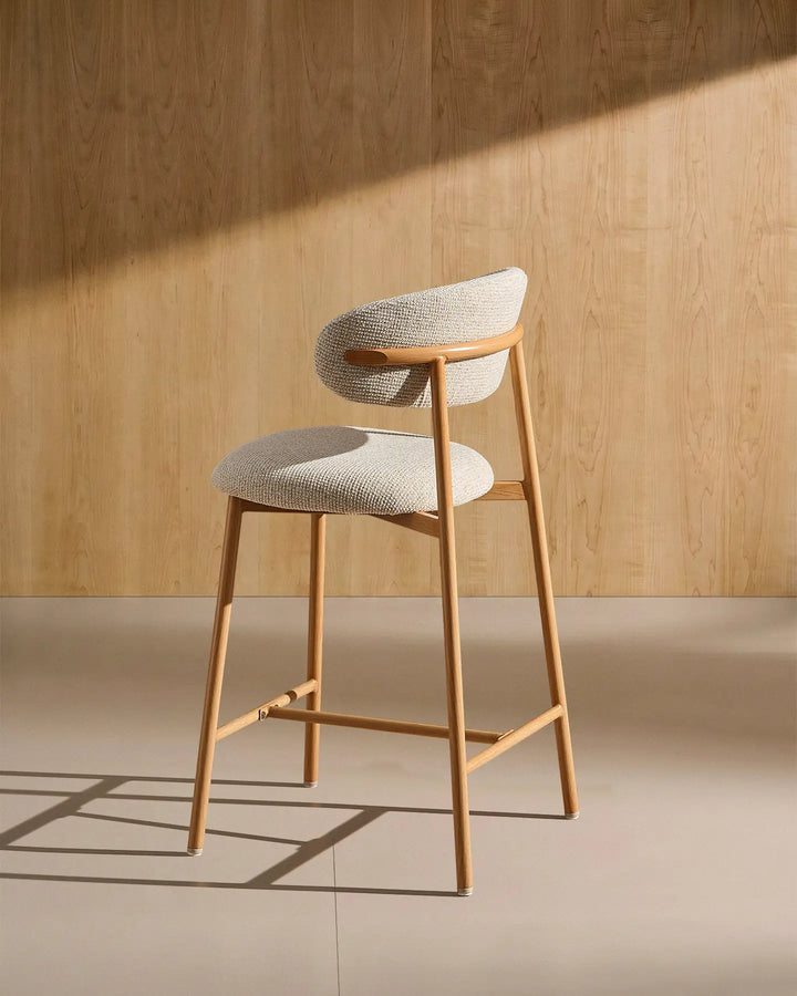 Rowan Oak Bar Stool rear side view