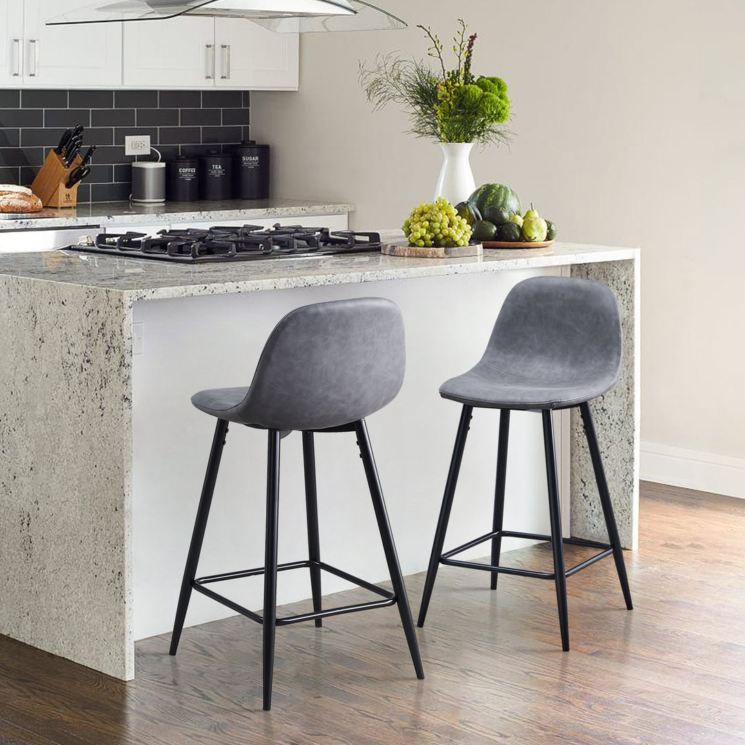 Montgomery Bar Stools [PU Leather][Set of 2]