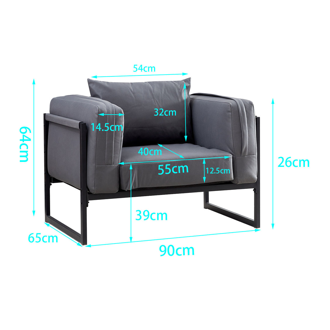 Esme Sofa [Dark Grey] [1 Seater/ Loveseat]