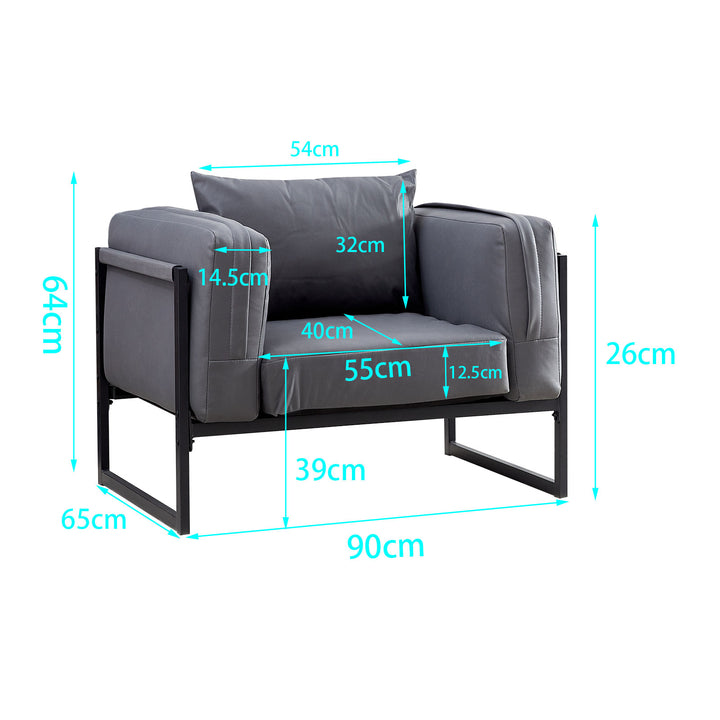 Esme Sofa [Dark Grey] [1 Seater/ Loveseat]