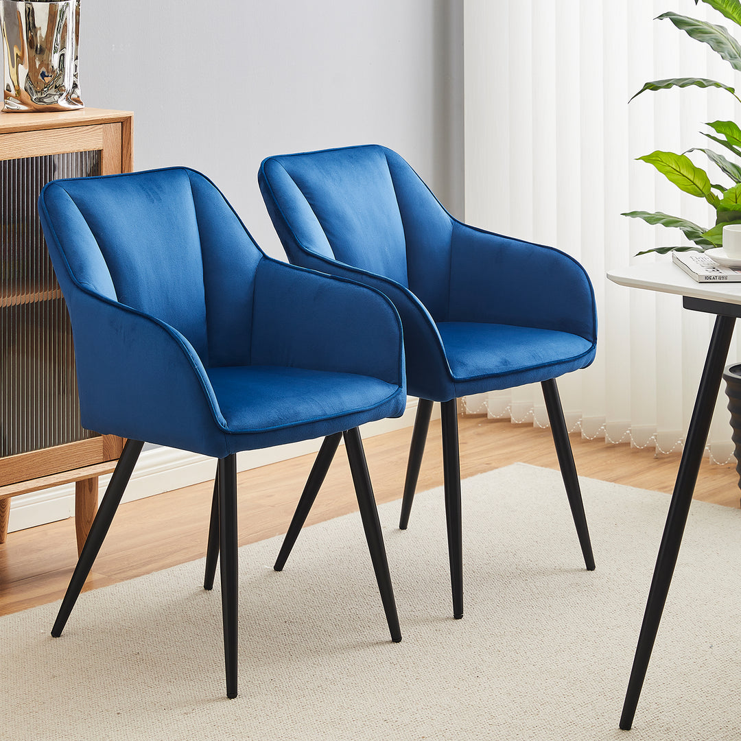 Earven Dining Chairs [Set of 2] [Velvet]