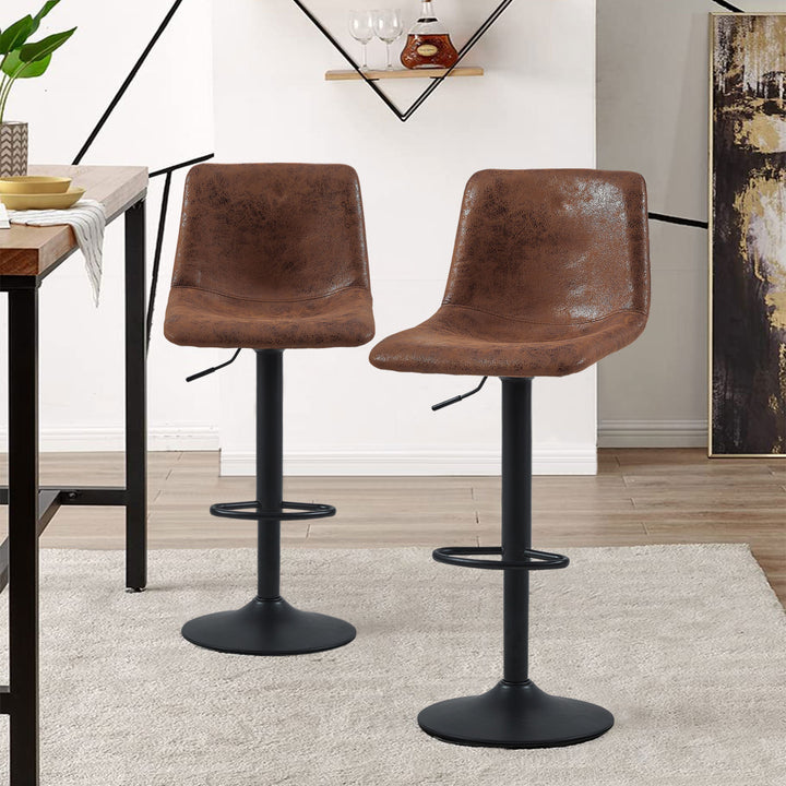 Rhodes Bar Stools [Set of 2] [PU Leather]